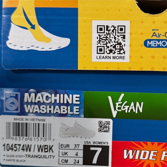 Skechers Glide Step - Tranquility Shoes - NEW Womens 7 Wide White - #48469-CL3 - Picture 6 of 6